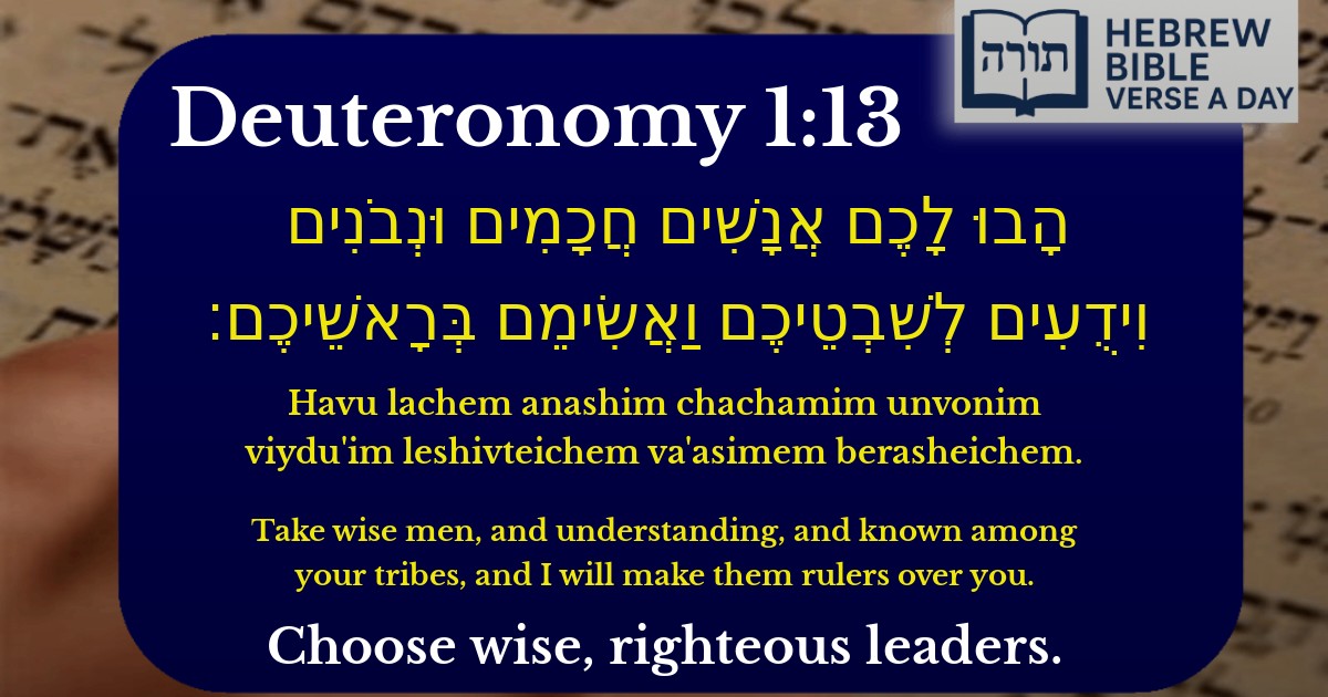 Deuteronomy 1:13 - דברים 1:13