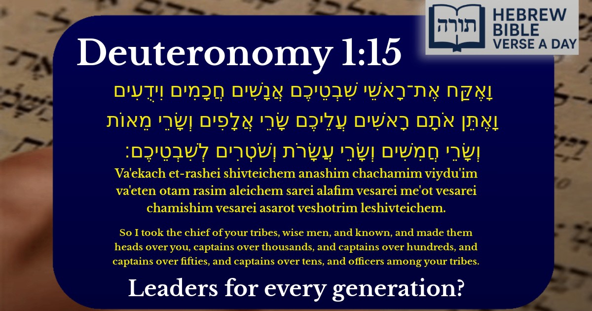Deuteronomy 1:15 - דברים 1:15
