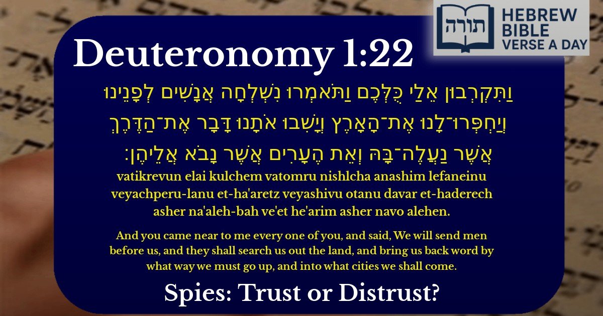 Deuteronomy 1:22 - דברים 1:22