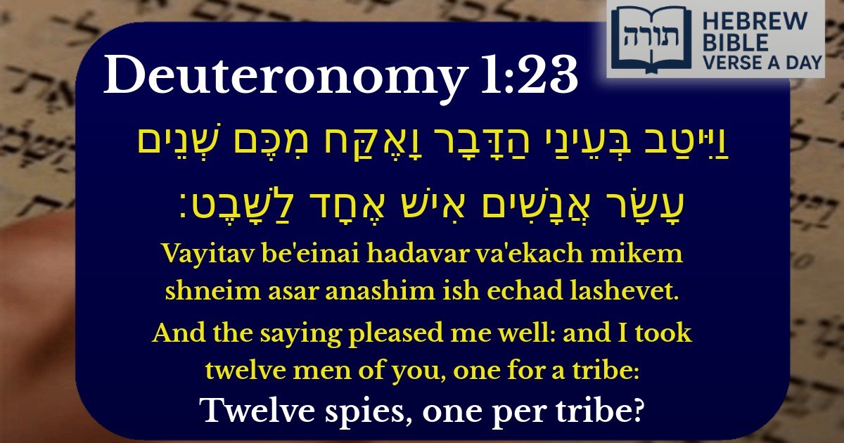 Deuteronomy 1:23 - דברים 1:23