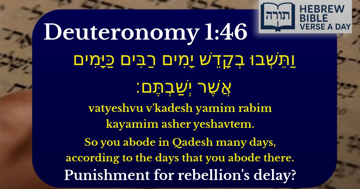 Deuteronomy 1:46 - דברים 1:46