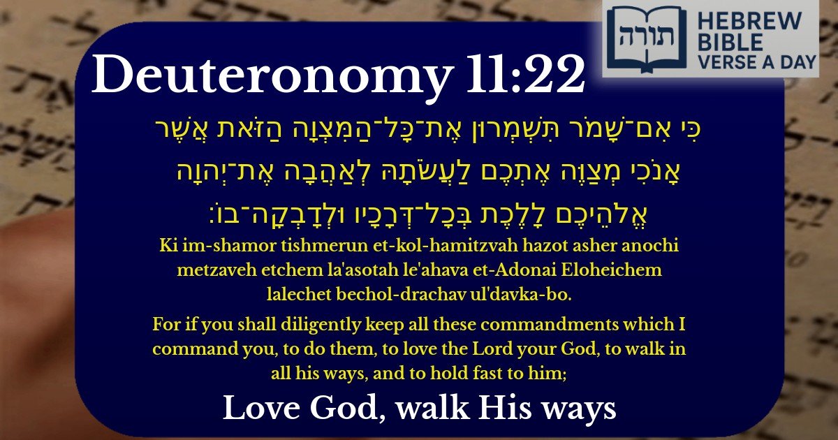 Deuteronomy 11:22 - דברים 11:22