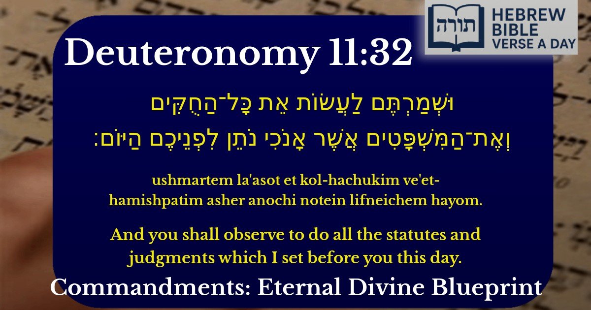 Deuteronomy 11:32 - דברים 11:32