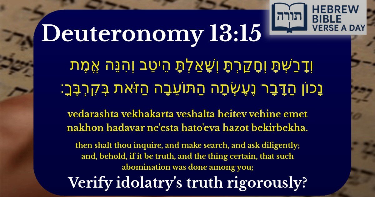 Deuteronomy 13:15 - דברים 13:15