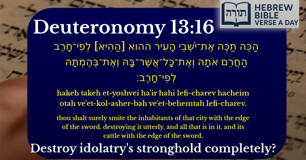 Deuteronomy 13:16 - דברים 13:16