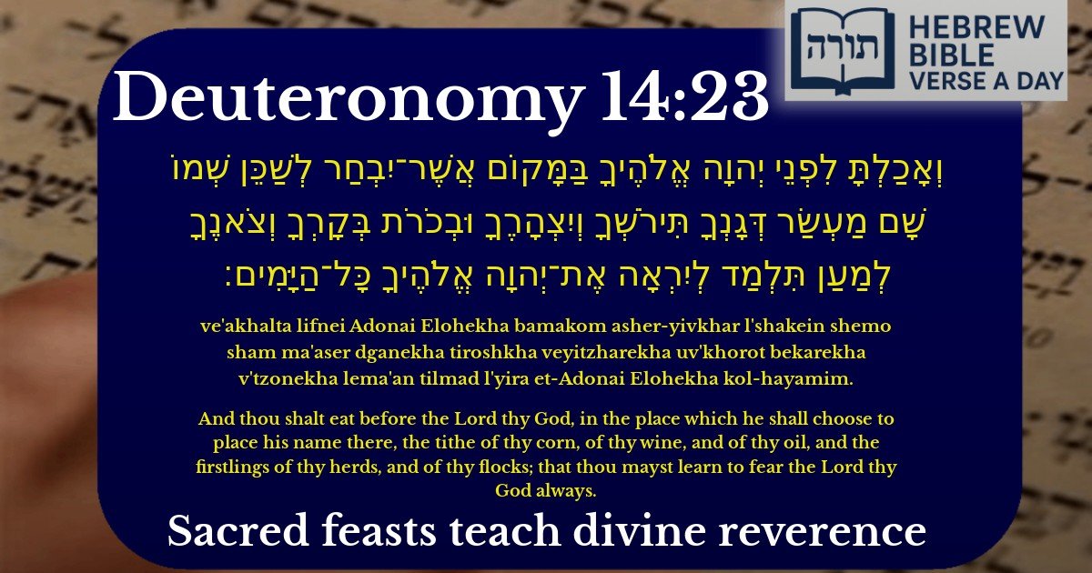 Deuteronomy 14:23 - דברים 14:23