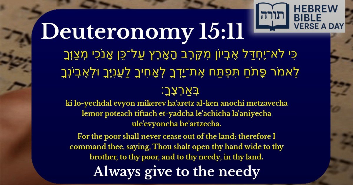 Deuteronomy 15:11 - דברים 15:11