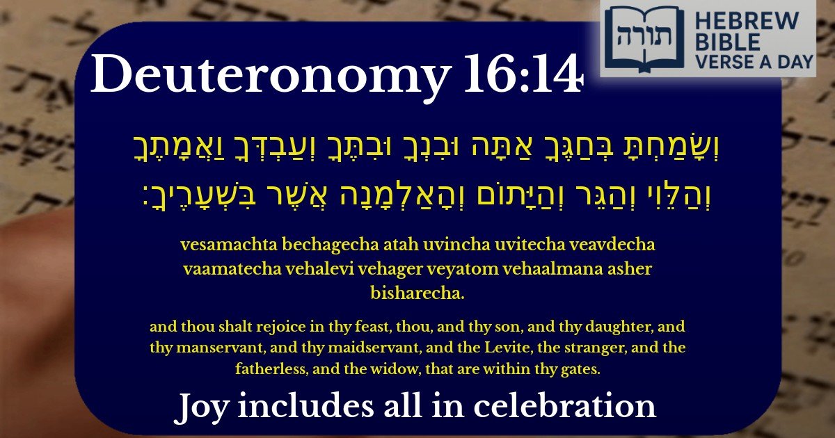 Deuteronomy 16:14 - דברים 16:14