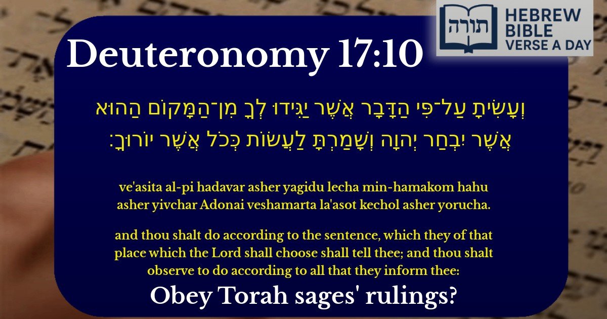 Deuteronomy 17:10 - דברים 17:10