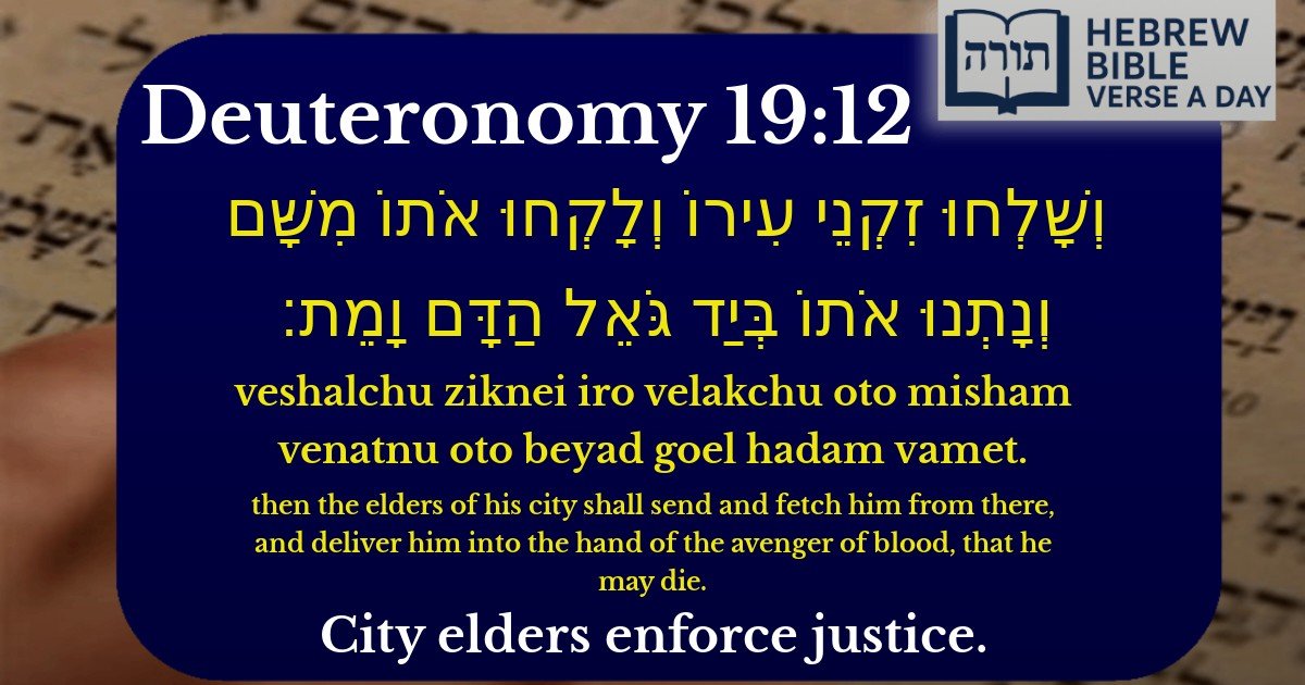 Deuteronomy 19:12 - דברים 19:12