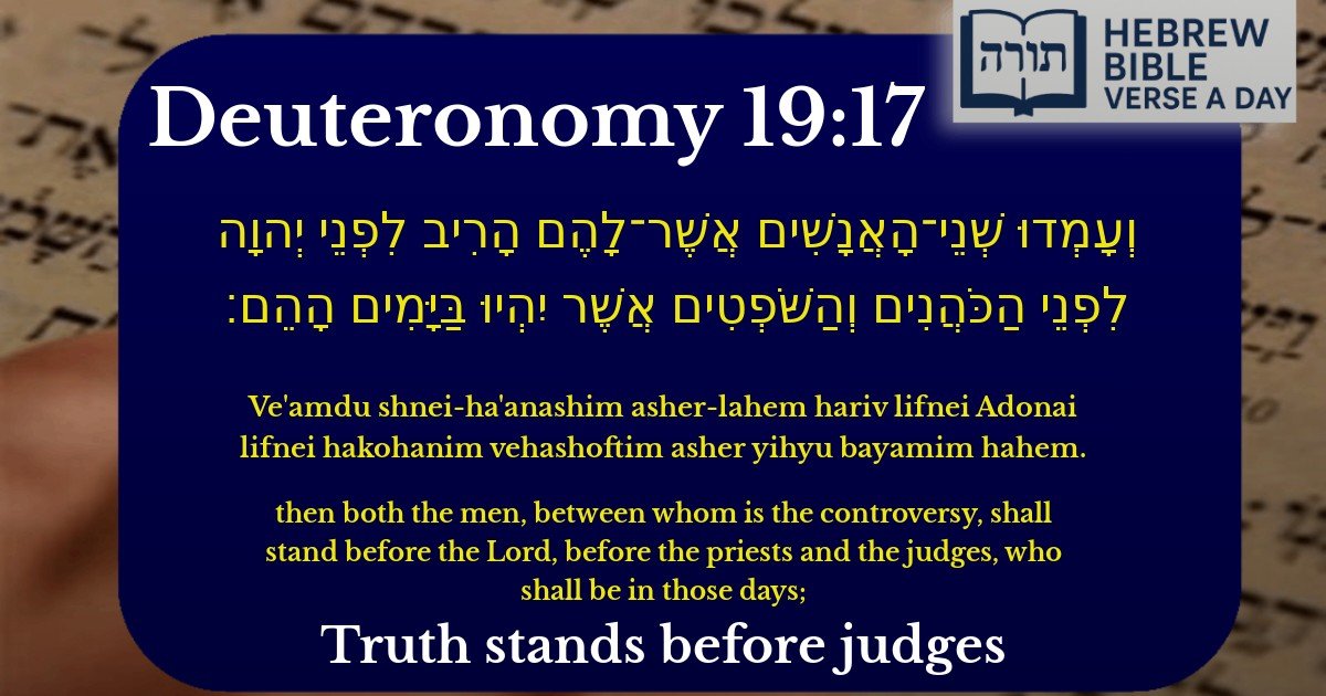 Deuteronomy 19:17 - דברים 19:17