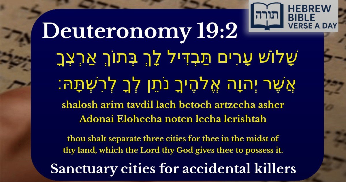 Deuteronomy 19:2 - דברים 19:2