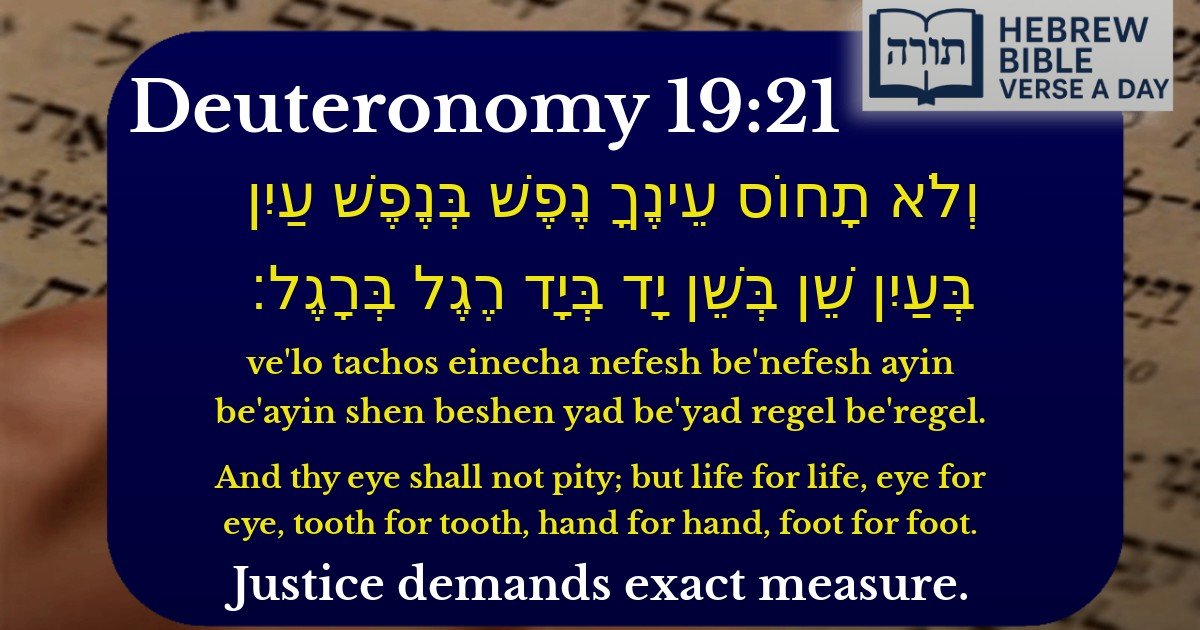Deuteronomy 19:21 - דברים 19:21