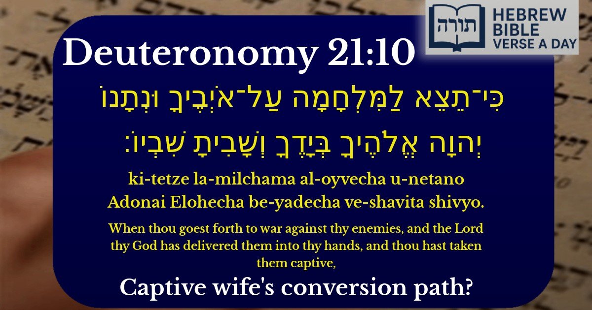 Deuteronomy 21:10 - דברים 21:10