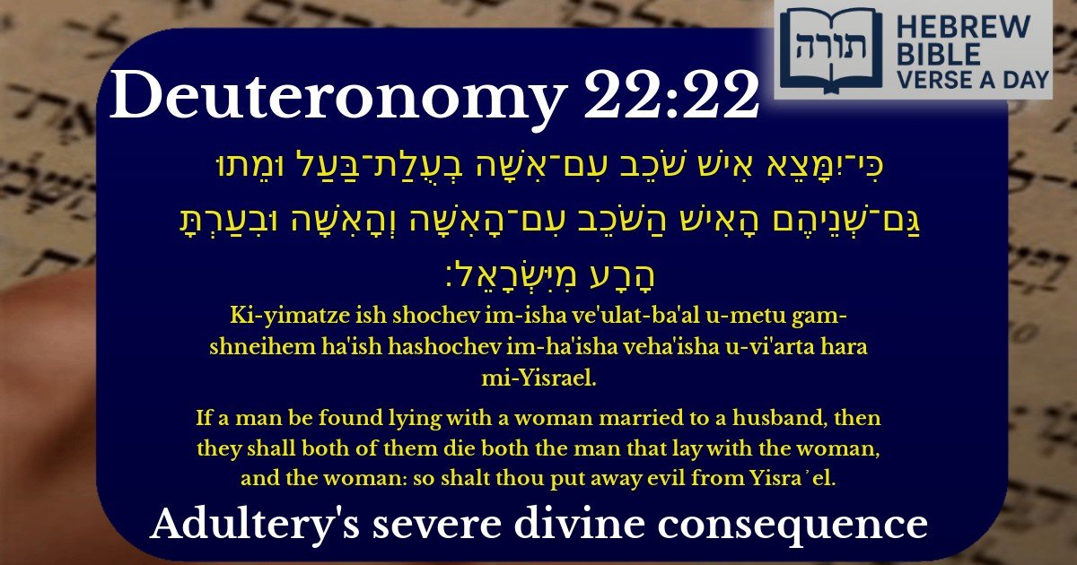 Deuteronomy 22:22 - דברים 22:22