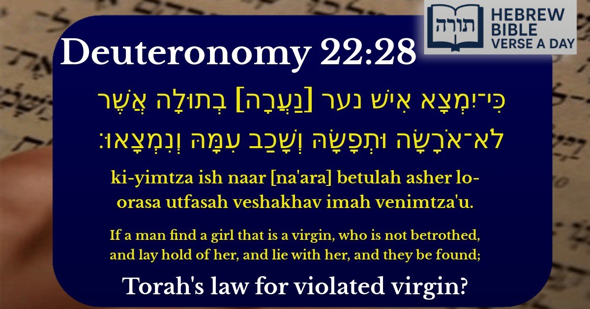 Deuteronomy 22:28 - דברים 22:28