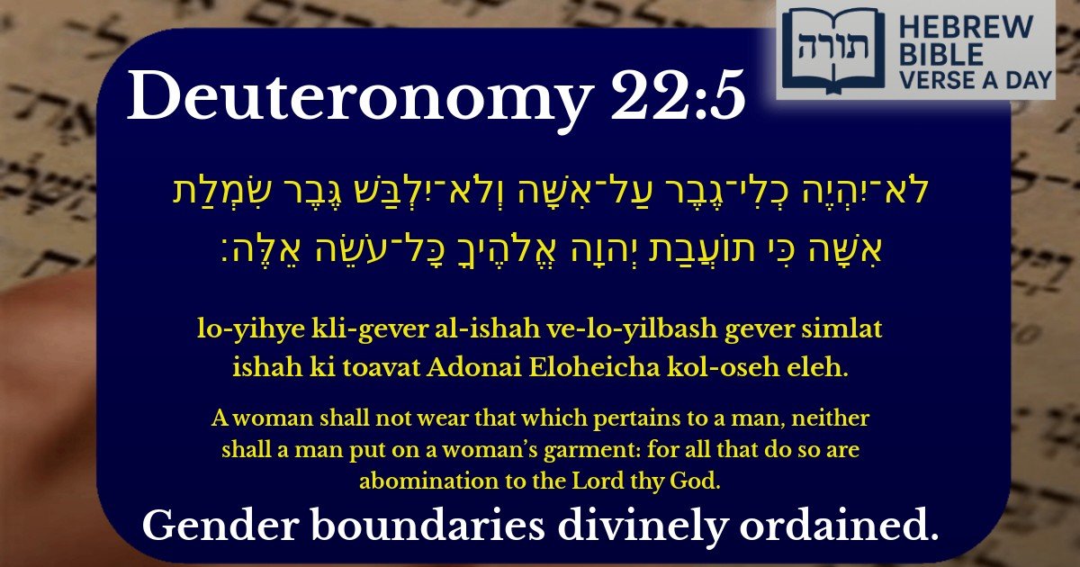 Deuteronomy 22:5 - דברים 22:5