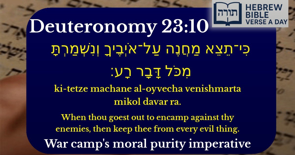 Deuteronomy 23:10 - דברים 23:10
