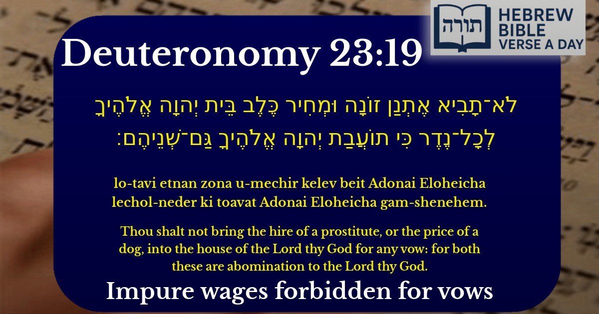 Deuteronomy 23:19 - דברים 23:19