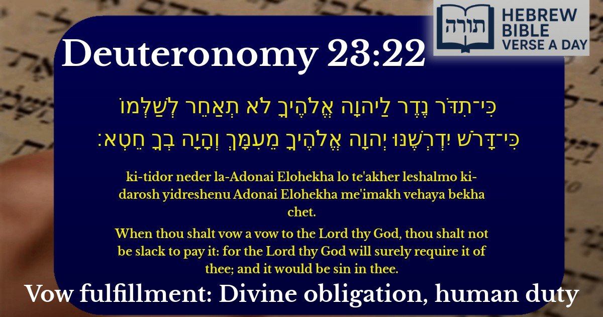 Deuteronomy 23:22 - דברים 23:22