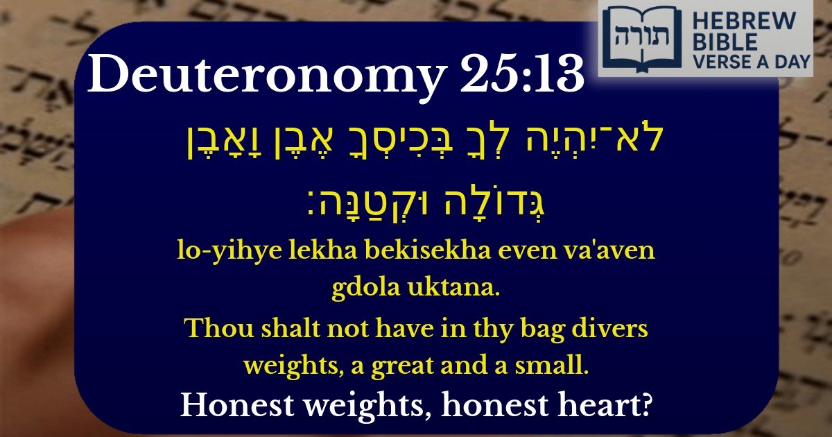 Deuteronomy 25:13 - דברים 25:13