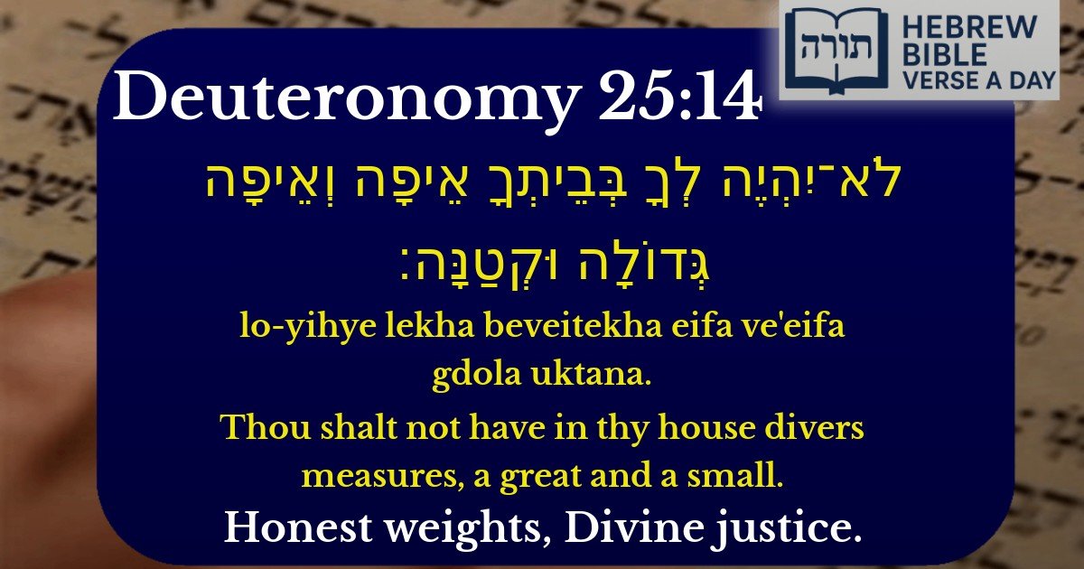 Deuteronomy 25:14 - דברים 25:14