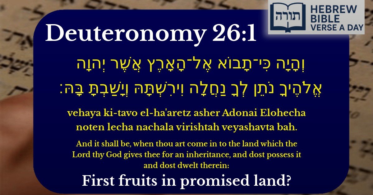 Deuteronomy 26:1 - דברים 26:1