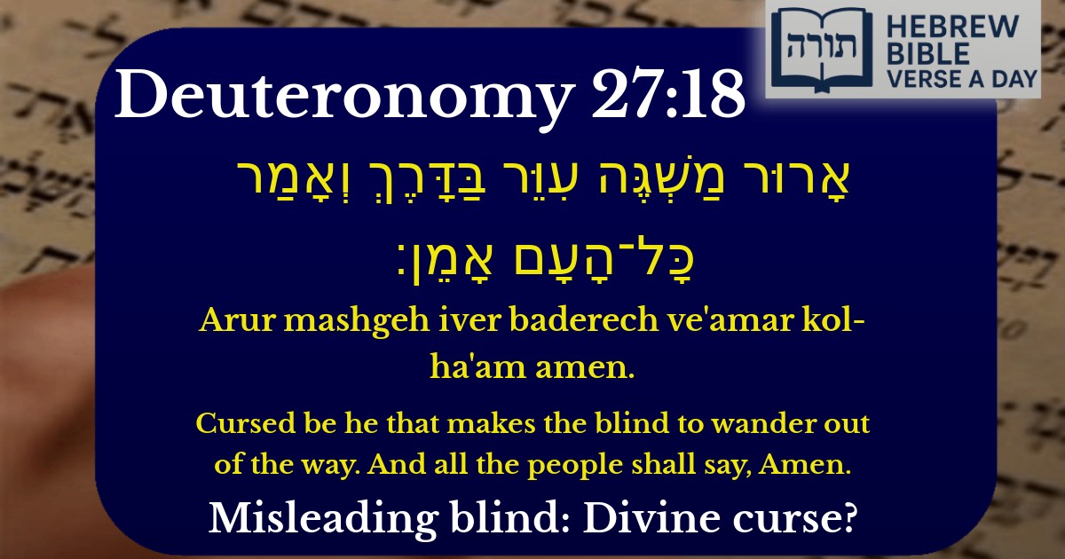 Deuteronomy 27:18 - דברים 27:18