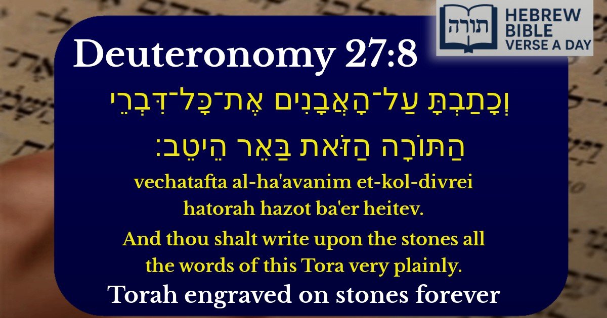 Deuteronomy 27:8 - דברים 27:8