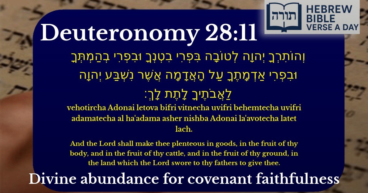 Deuteronomy 28:11 - דברים 28:11