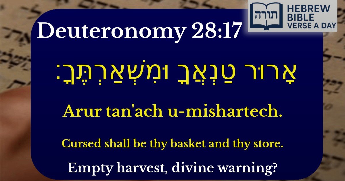 Deuteronomy 28:17 - דברים 28:17