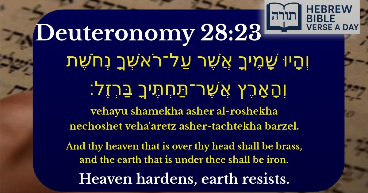 Deuteronomy 28:23 - דברים 28:23