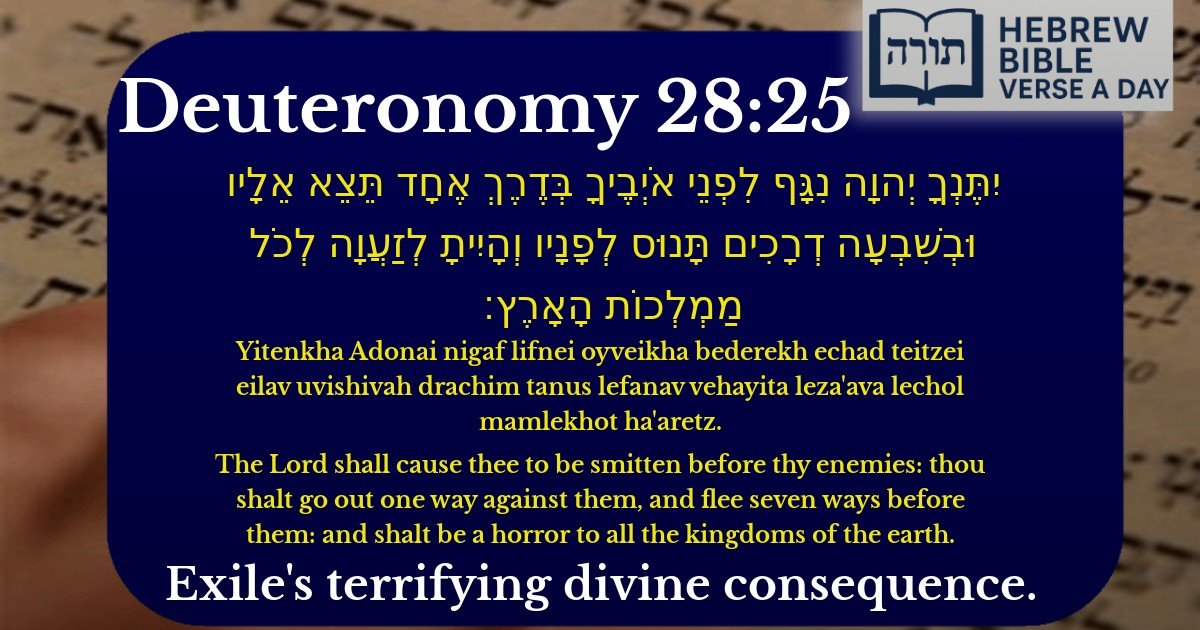 Deuteronomy 28:25 - דברים 28:25