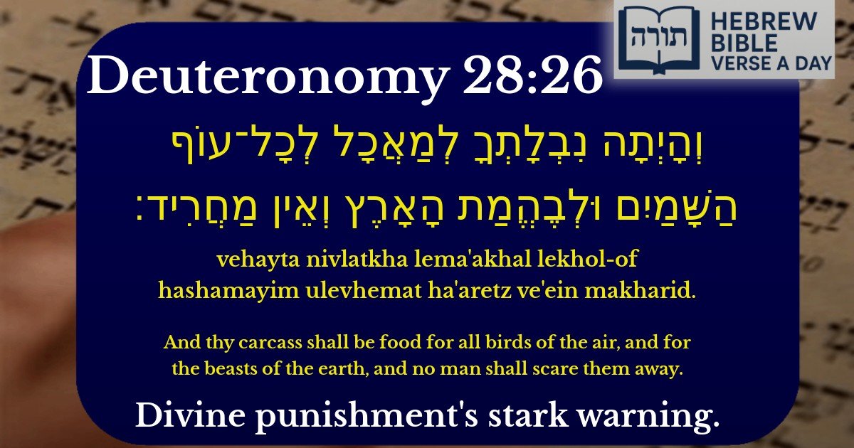 Deuteronomy 28:26 - דברים 28:26