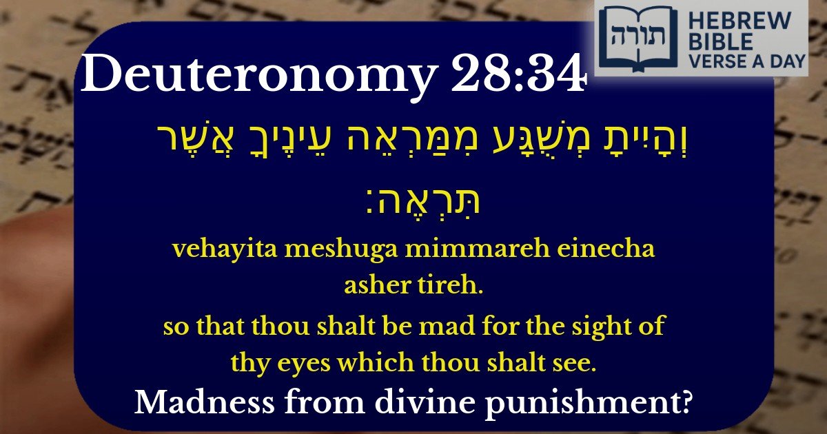 Deuteronomy 28:34 - דברים 28:34