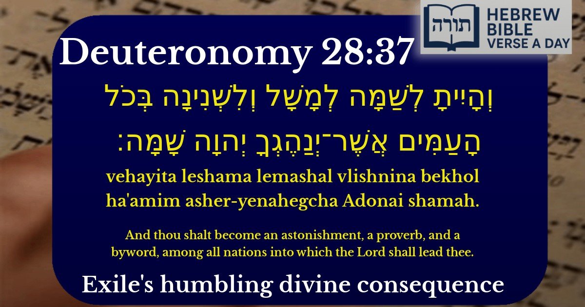 Deuteronomy 28:37 - דברים 28:37