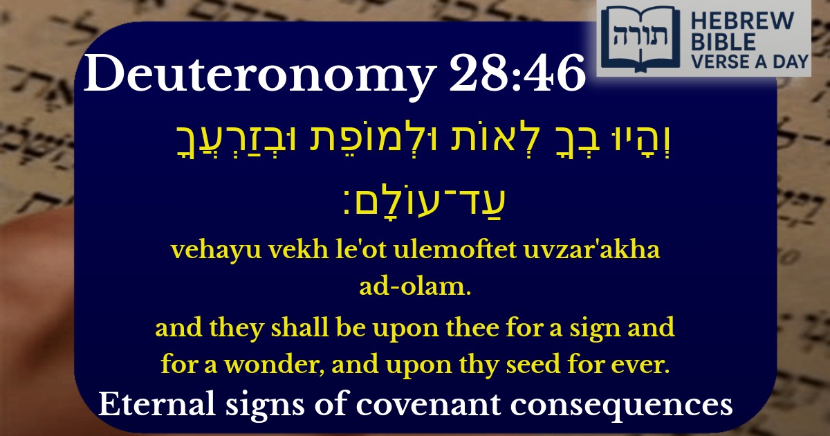 Deuteronomy 28:46 - דברים 28:46