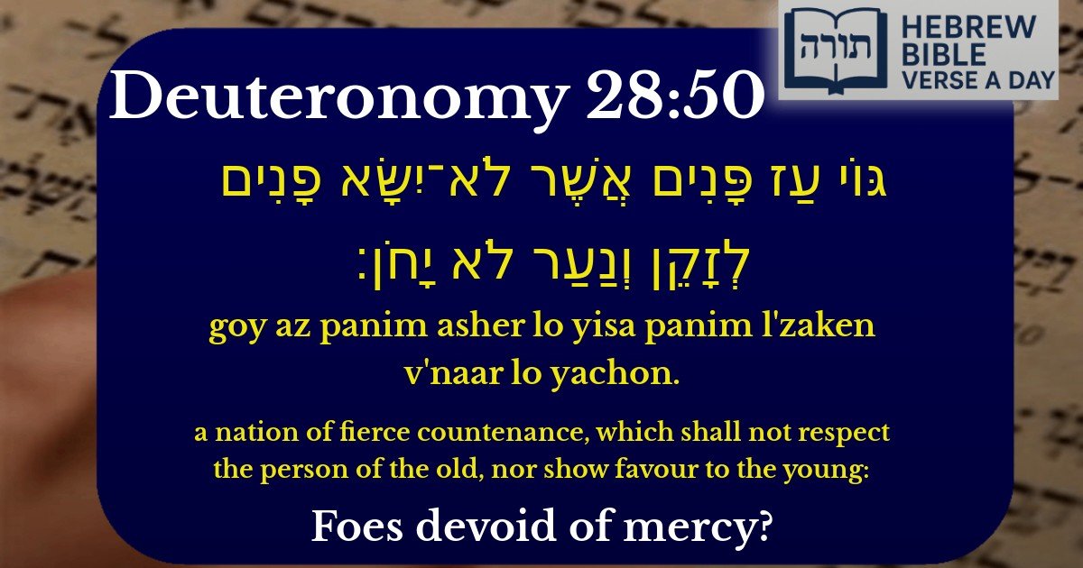 Deuteronomy 28:50 - דברים 28:50