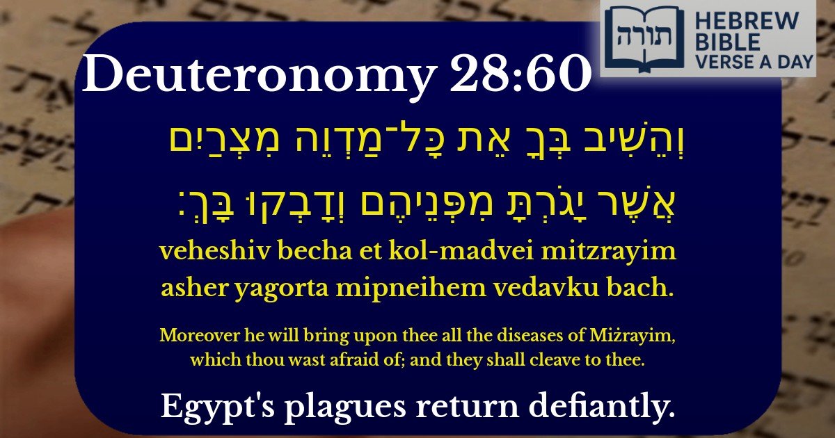Deuteronomy 28:60 - דברים 28:60