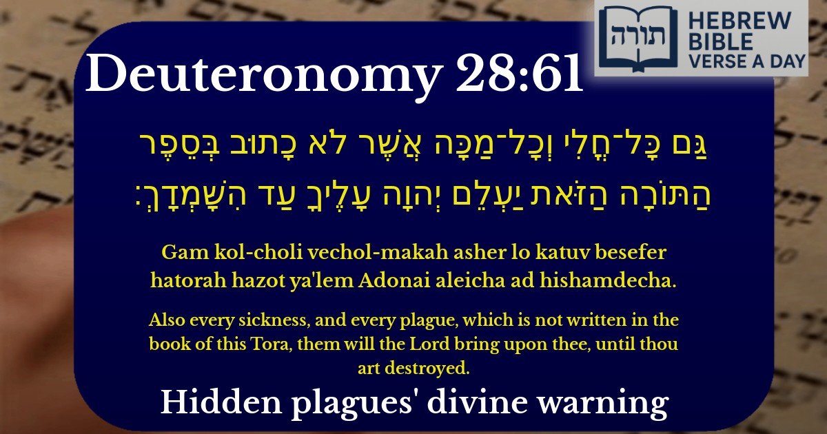 Deuteronomy 28:61 - דברים 28:61