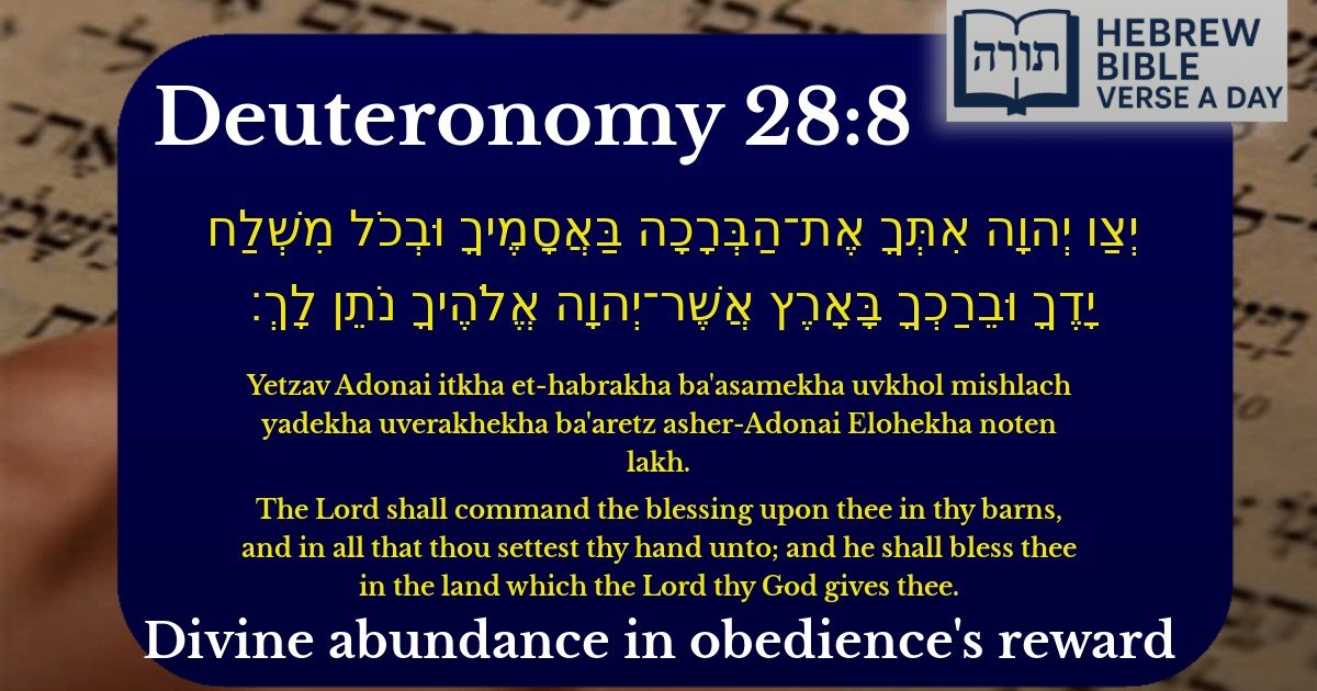 Deuteronomy 28:8 - דברים 28:8