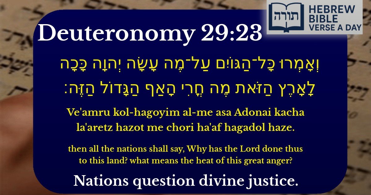Deuteronomy 29:23 - דברים 29:23