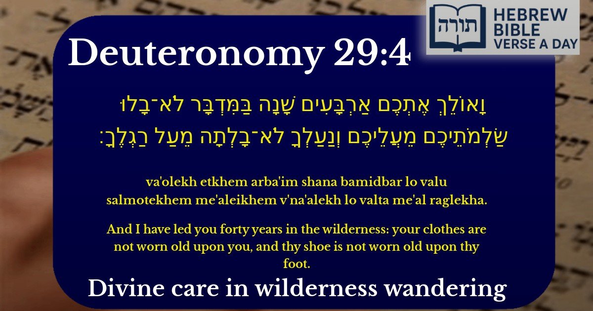 Deuteronomy 29:4 - דברים 29:4
