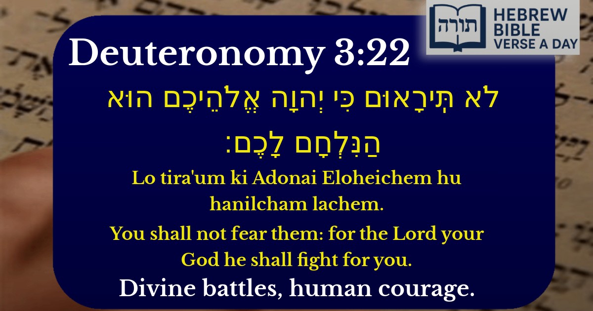 Deuteronomy 3:22 - דברים 3:22