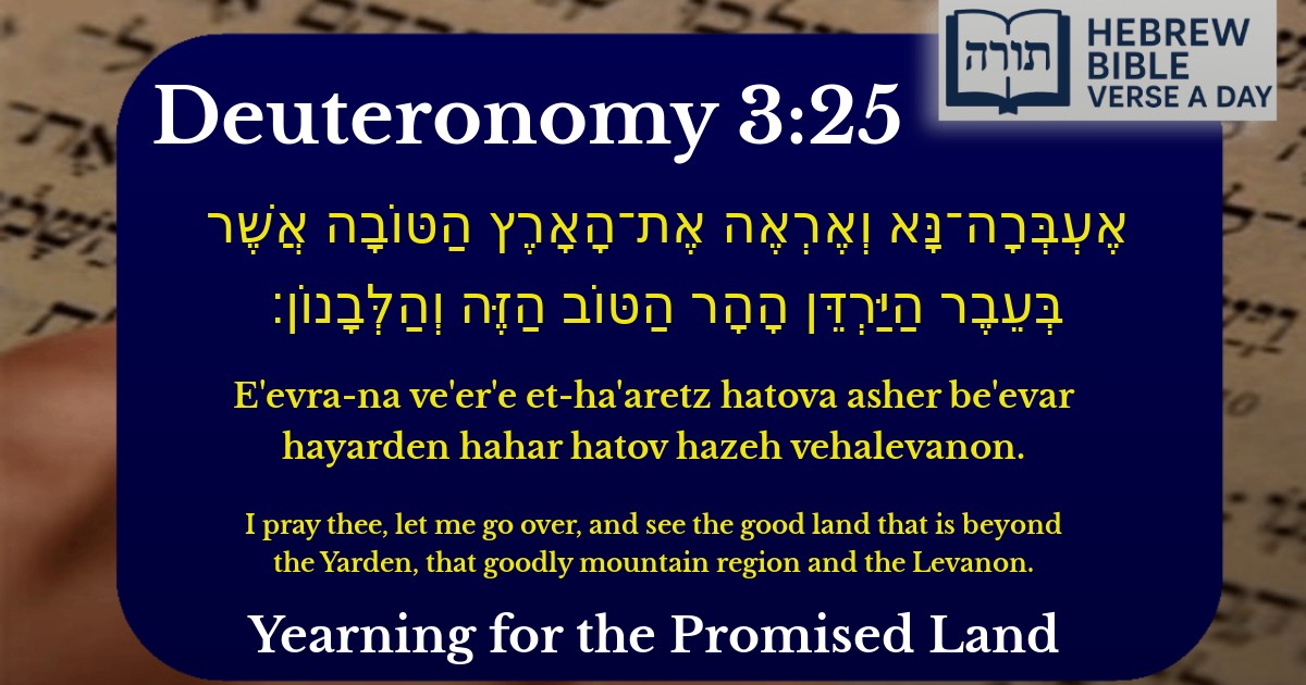 Deuteronomy 3:25 - דברים 3:25