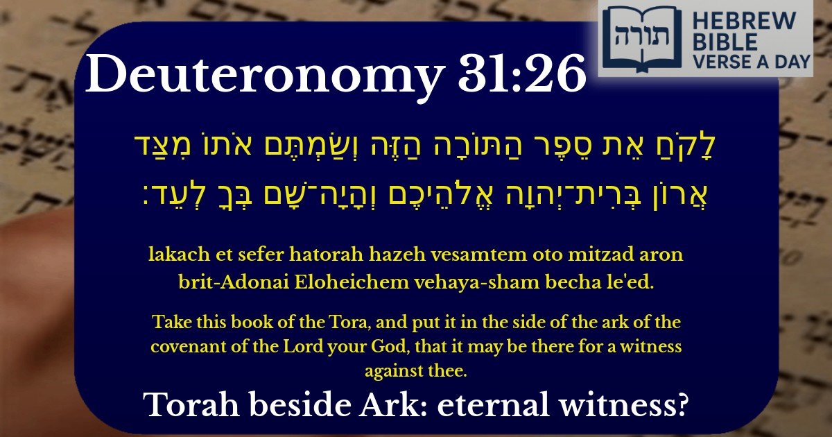 Deuteronomy 31:26 - דברים 31:26