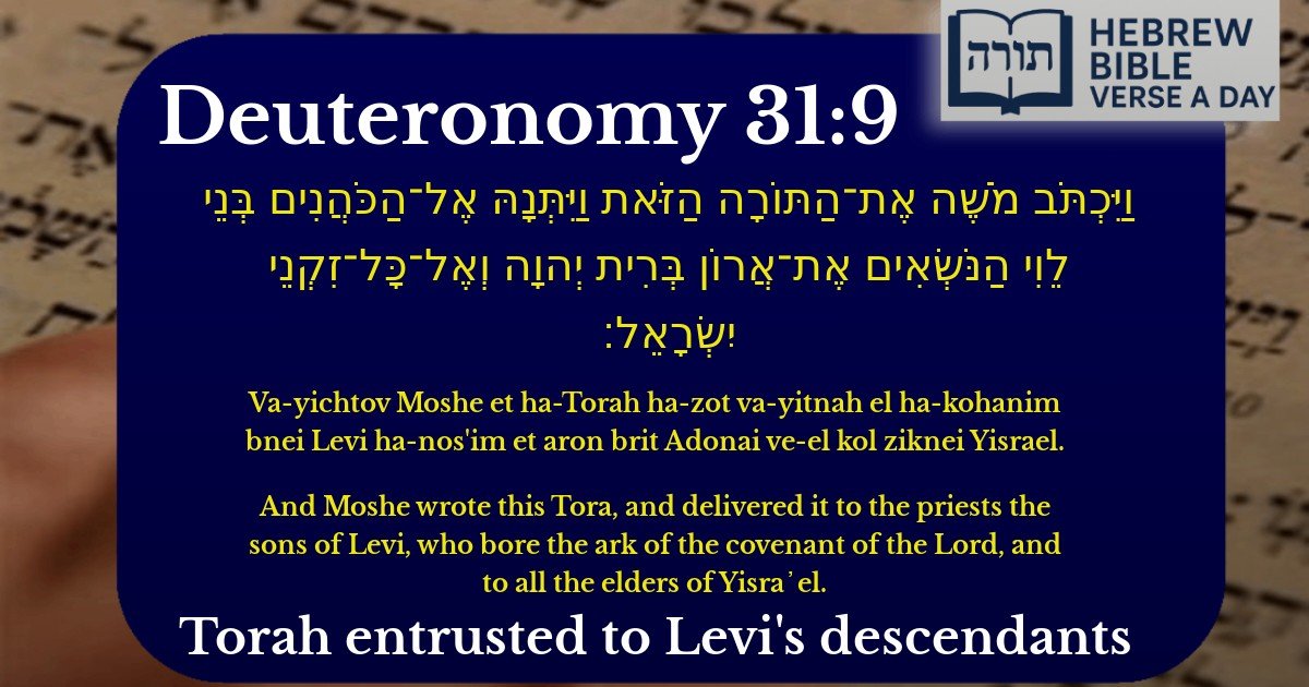 Deuteronomy 31:9 - דברים 31:9