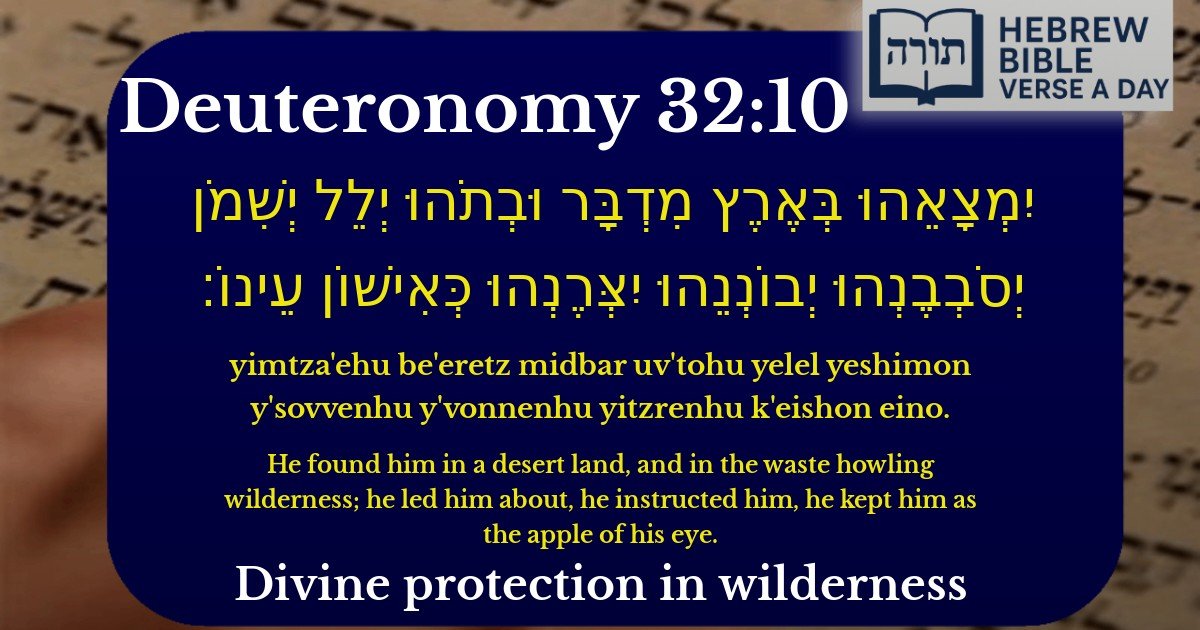 Deuteronomy 32:10 - דברים 32:10