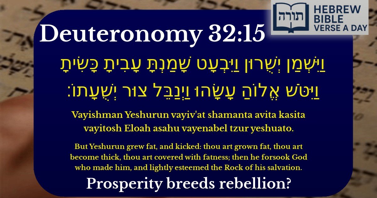 Deuteronomy 32:15 - דברים 32:15