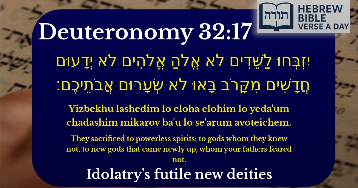 Deuteronomy 32:17 - דברים 32:17